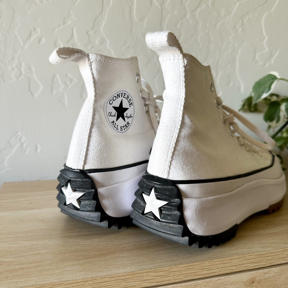 Converse | Chuck Taylor Run Star Hike High Top Platform Sneaker 166799C in White - Picture 4 of 7